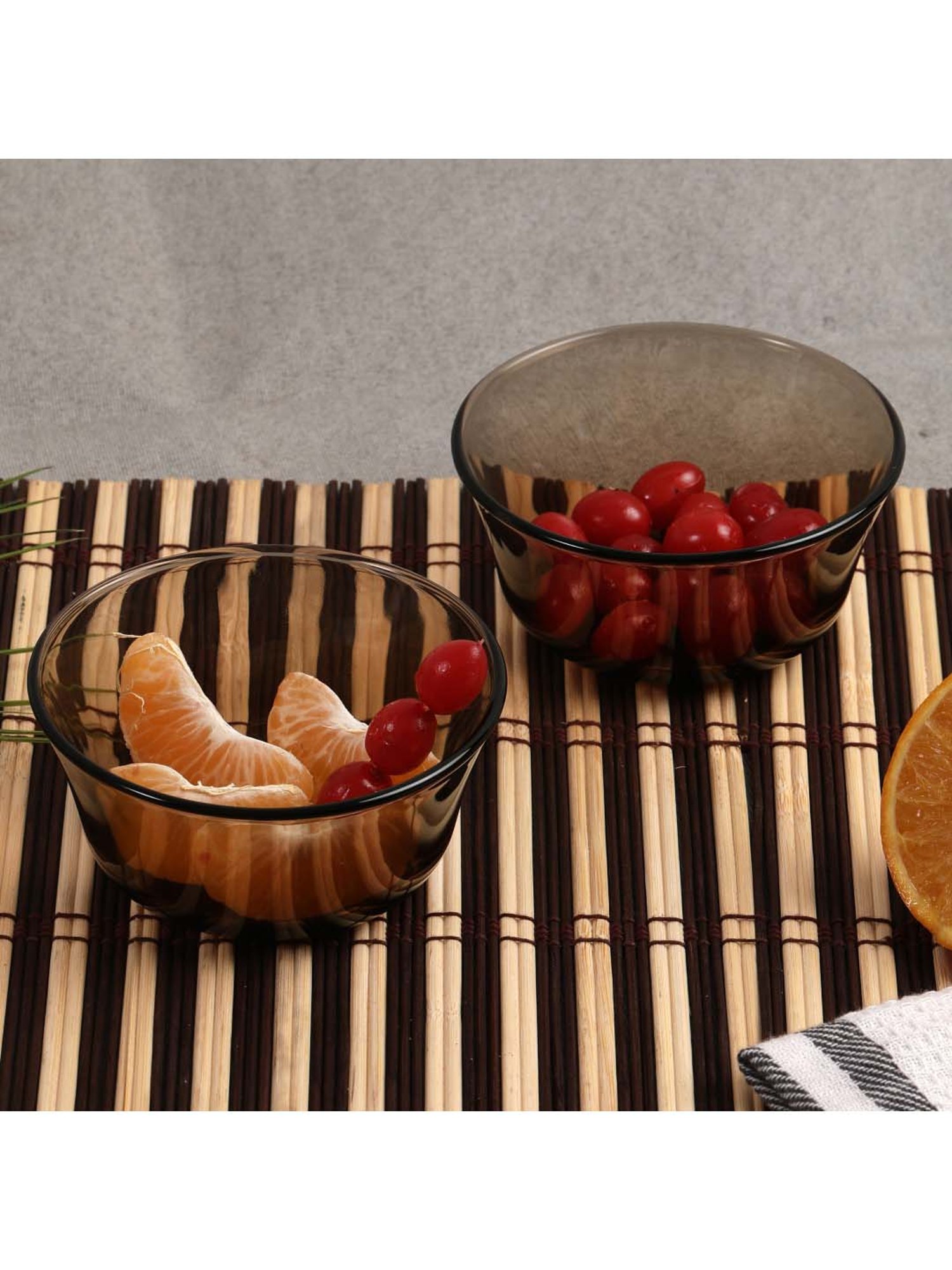 Duralex 'Lys' Brown Glass 10.5 cm Table Serving Bowl (0.25 L) - Set of 6