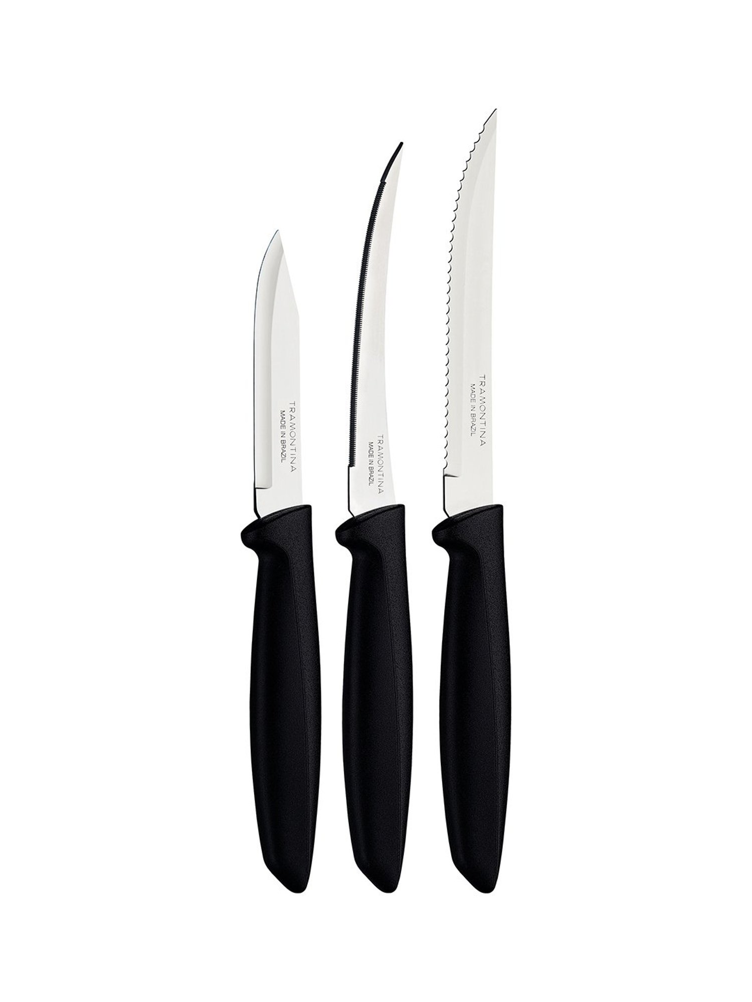 Tramontina Plenus Stainless Steel Set of 3 Knife, Vegetable Knife, Tomato Knife & Fruit Knife