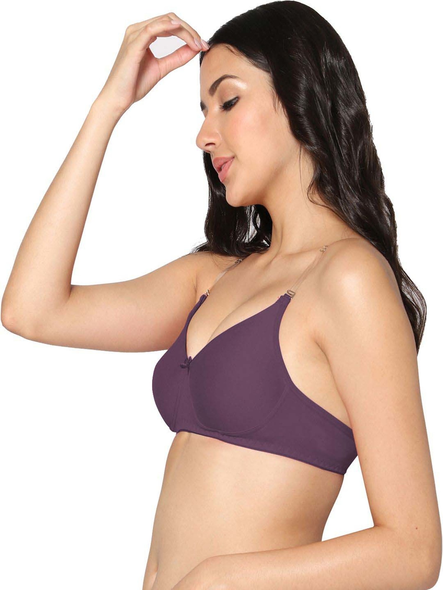 IN CARE Purple Cotton T-Shirt Bra