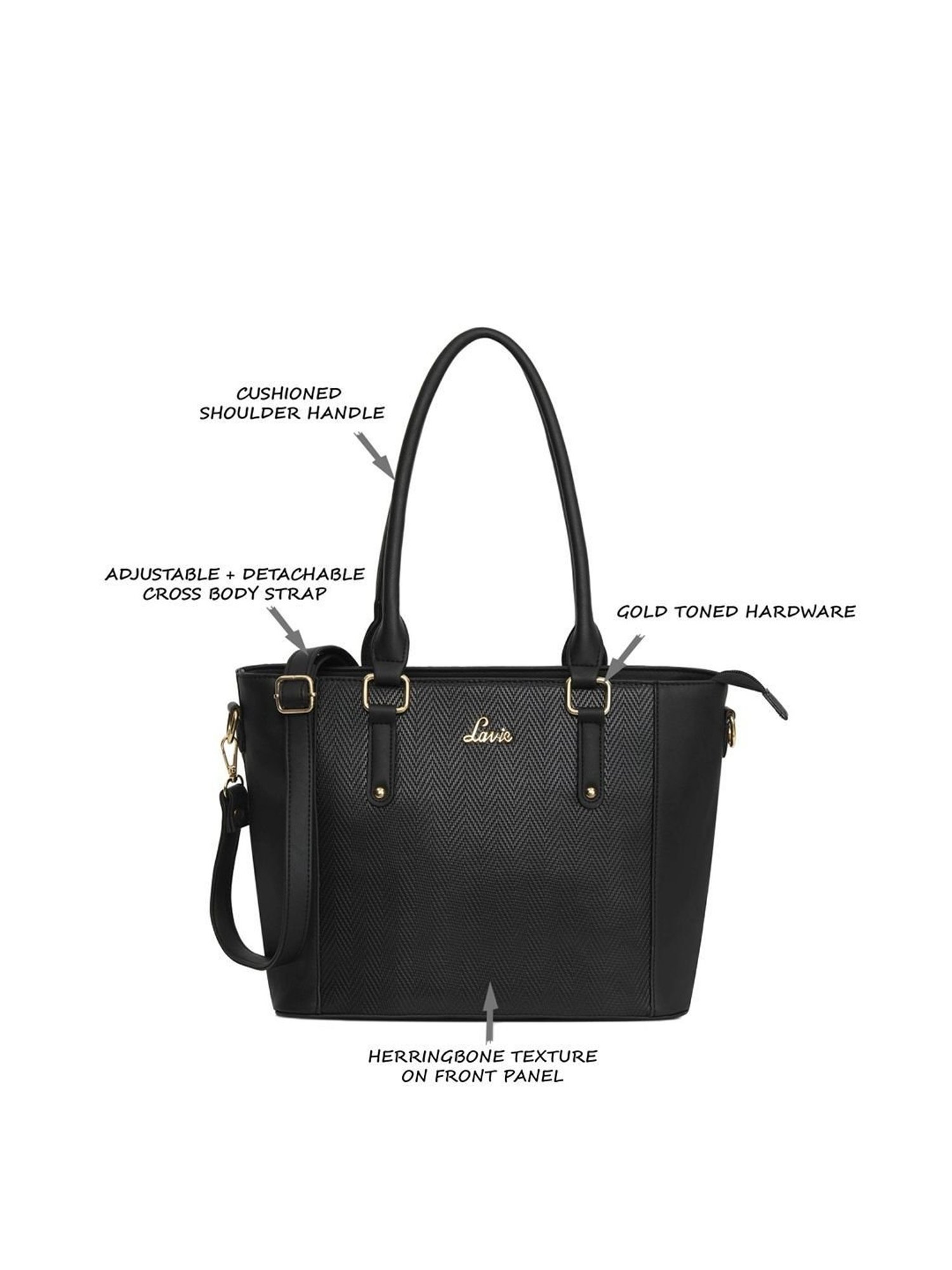 Lavie Horse Textured Medium Handbag