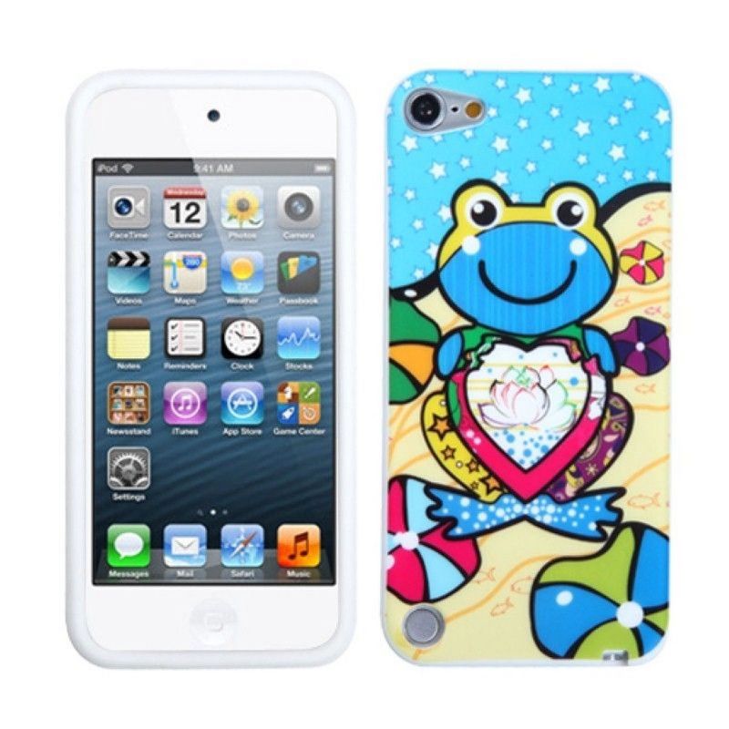 MYBAT For Apple iPod Touch 5th Gen/6th Gen Light Blue Frog Soft Rubber Case