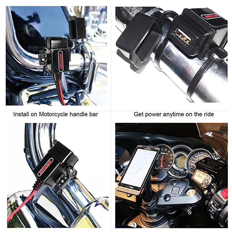 MP0609 31Amp Motorcycle USB Charger SAE to USB Adapter