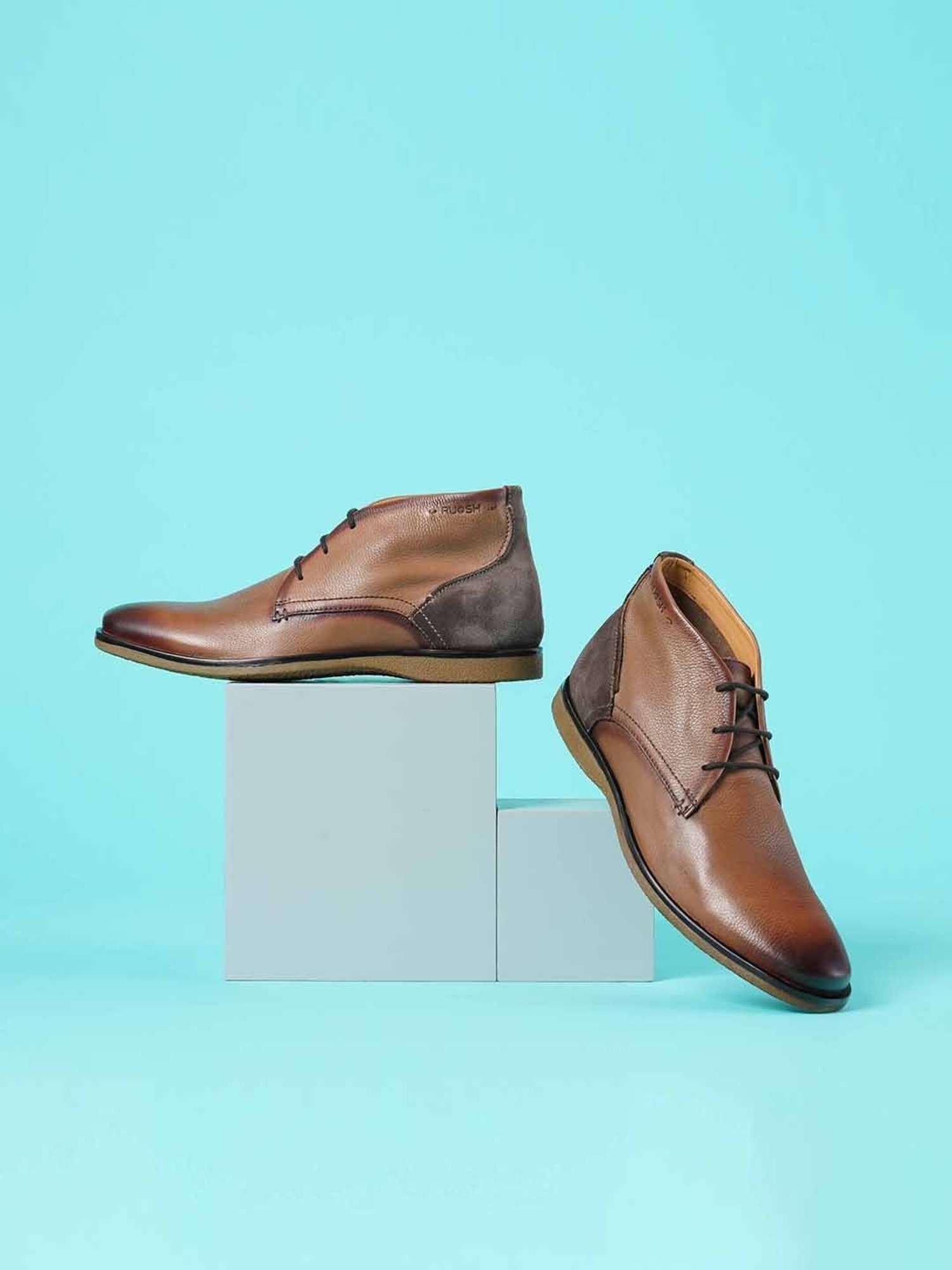 Ruosh Men's Tan Chukka Boots