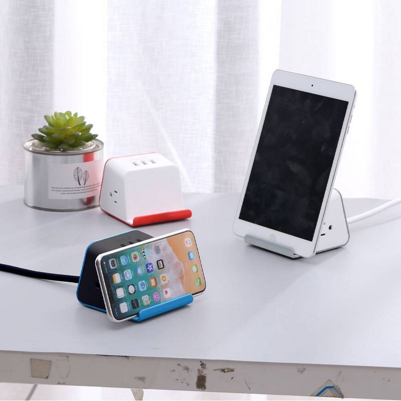 MyDesktop 29W Wireless Charging Stand with 3 USB Ports and 2 Power Outlets