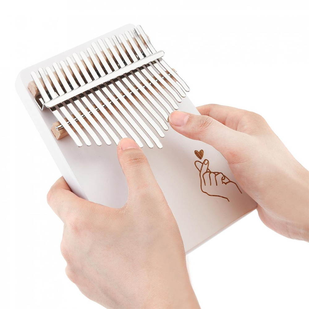 17 Keys Wood Portable Kalimbas Finger Piano Gifts for Kids and Piano Beginners Musical Instruments