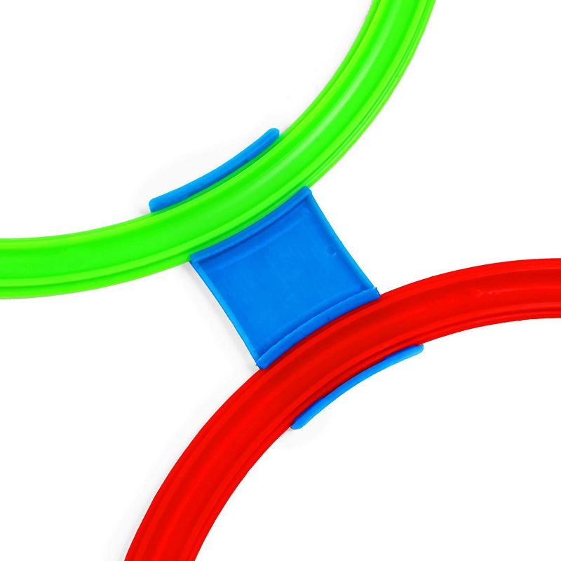 Blue Panda 29 Pieces Hopscotch Outdoor Games for Kids, 10 Rings, 4 Bean Bags, 15 Connectors