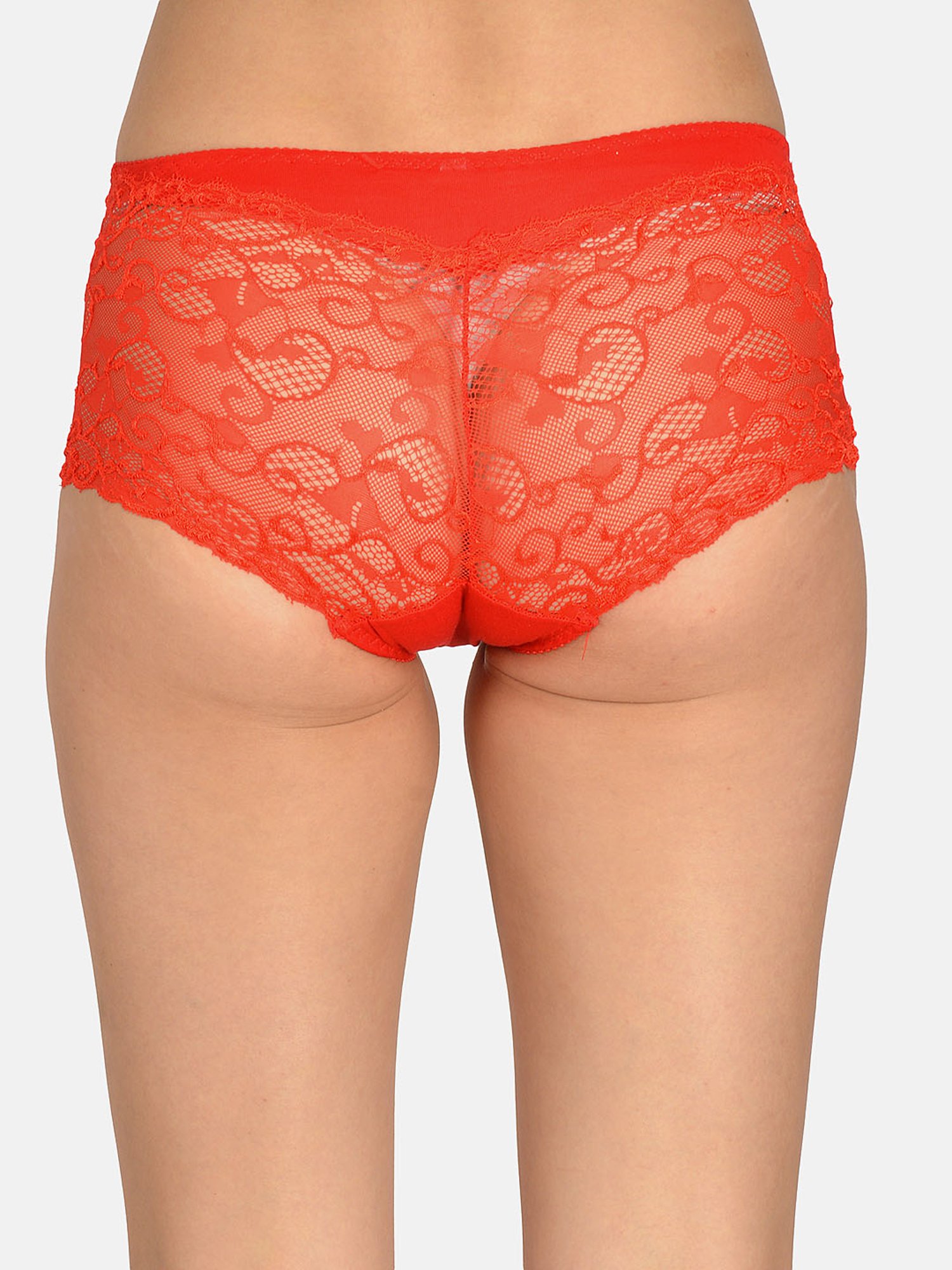 Mod & Shy Red Lace Hipster Panty