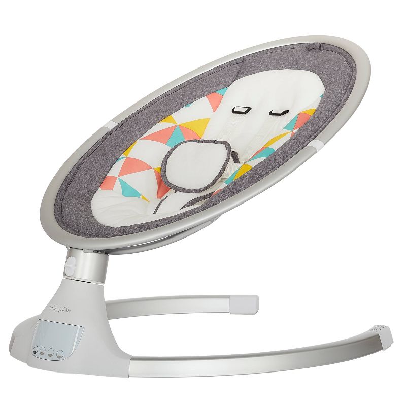 Dream On Me Zazu Cradling Swing - Gray & Pink