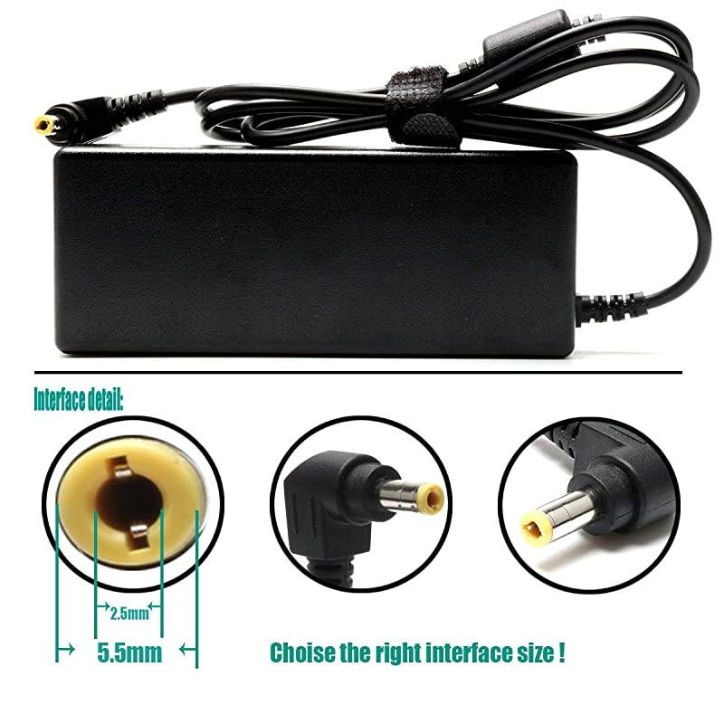 AC Adapter Laptop Charger PA5035U1ACA PA190004 Replacement for Toshiba Satellite L775 L745 L755 L305 L305D L455 L505 L505D L635 L655 L655D L855 A105 A135 C655 C855 PA3714U1ACA Power Cord