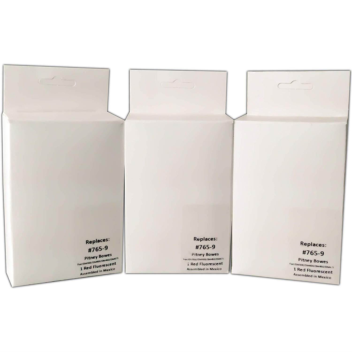 Preferred Postage Supplies Compatible 765-9 Red Ink Cartridge (3 pack) For DM300c, DM400c, DM450c, DM475c Postage Meters