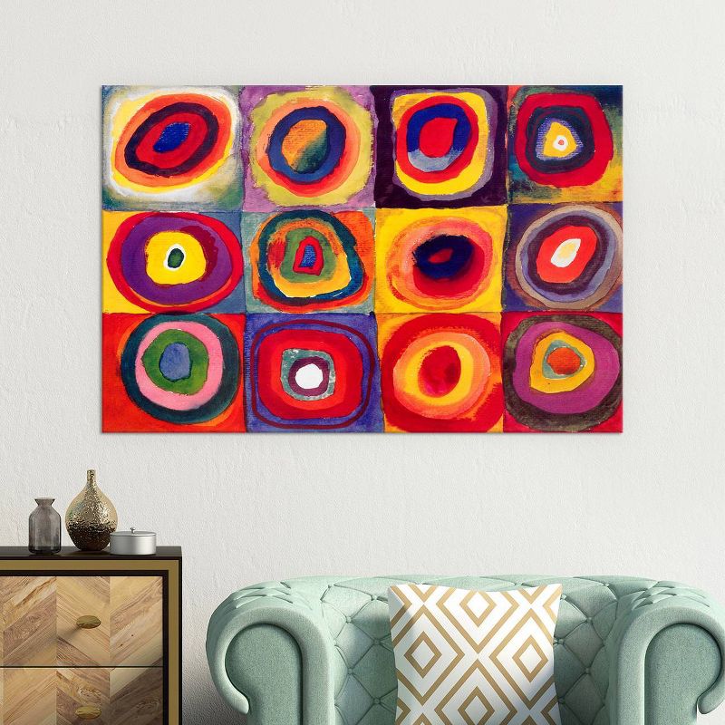 Squares with Concentric Circles by Wassily Kandinsky Canvas Print (26"x 40")