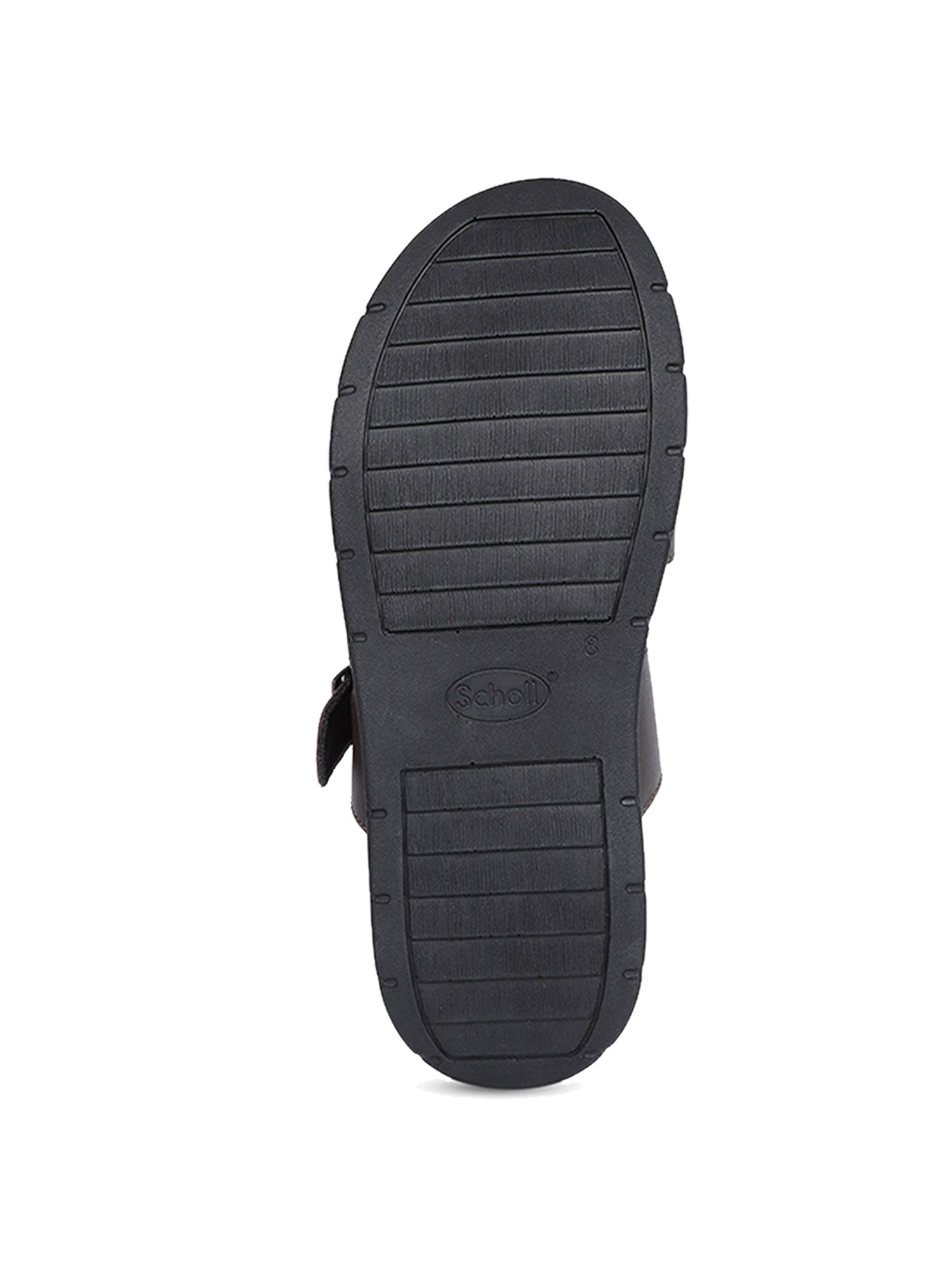 Scholl by Bata Men's Brown Cross Strap Sandals