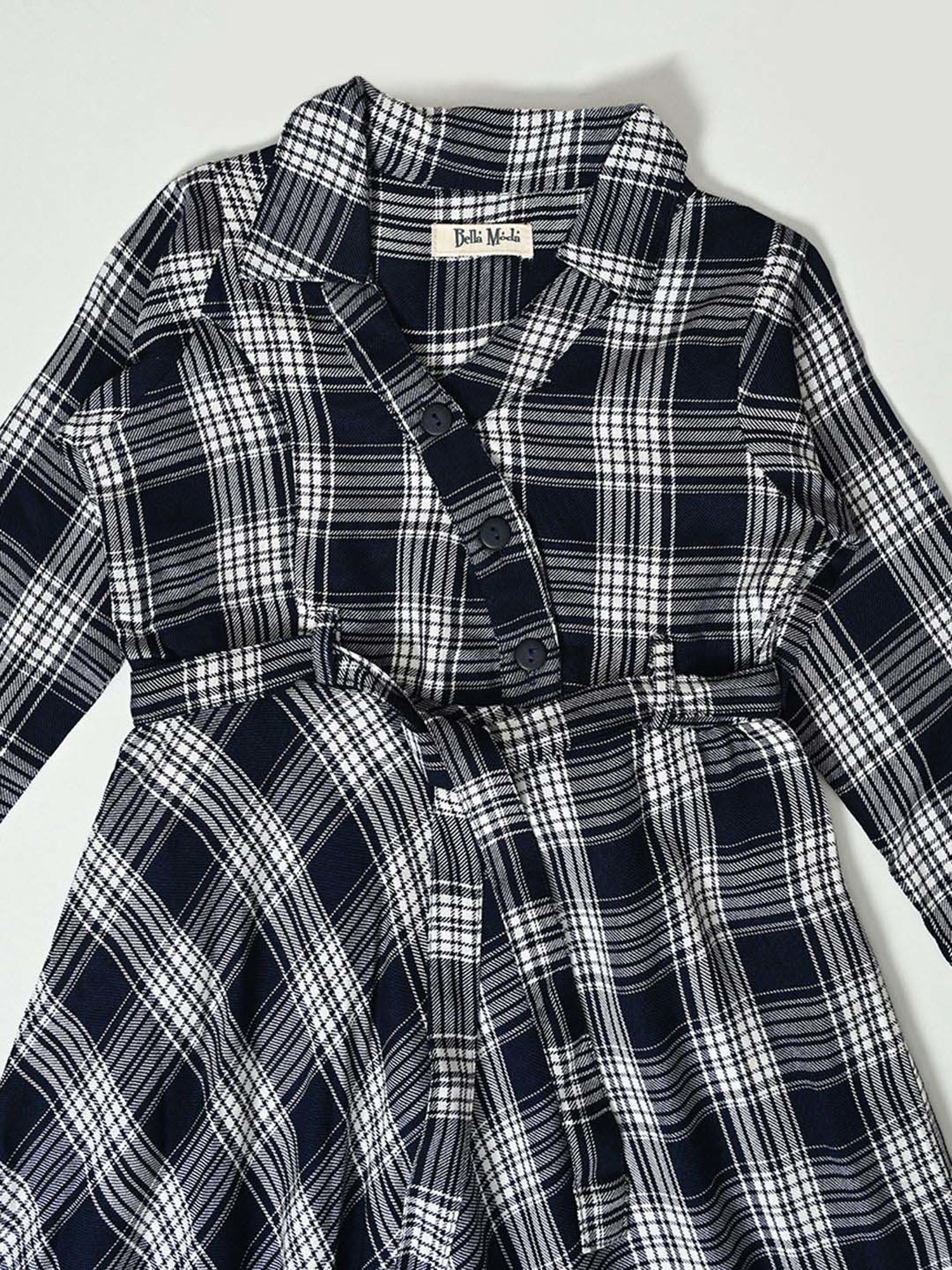 Bella Moda Kids Multicolor Cotton Printed Full Sleeves Dress