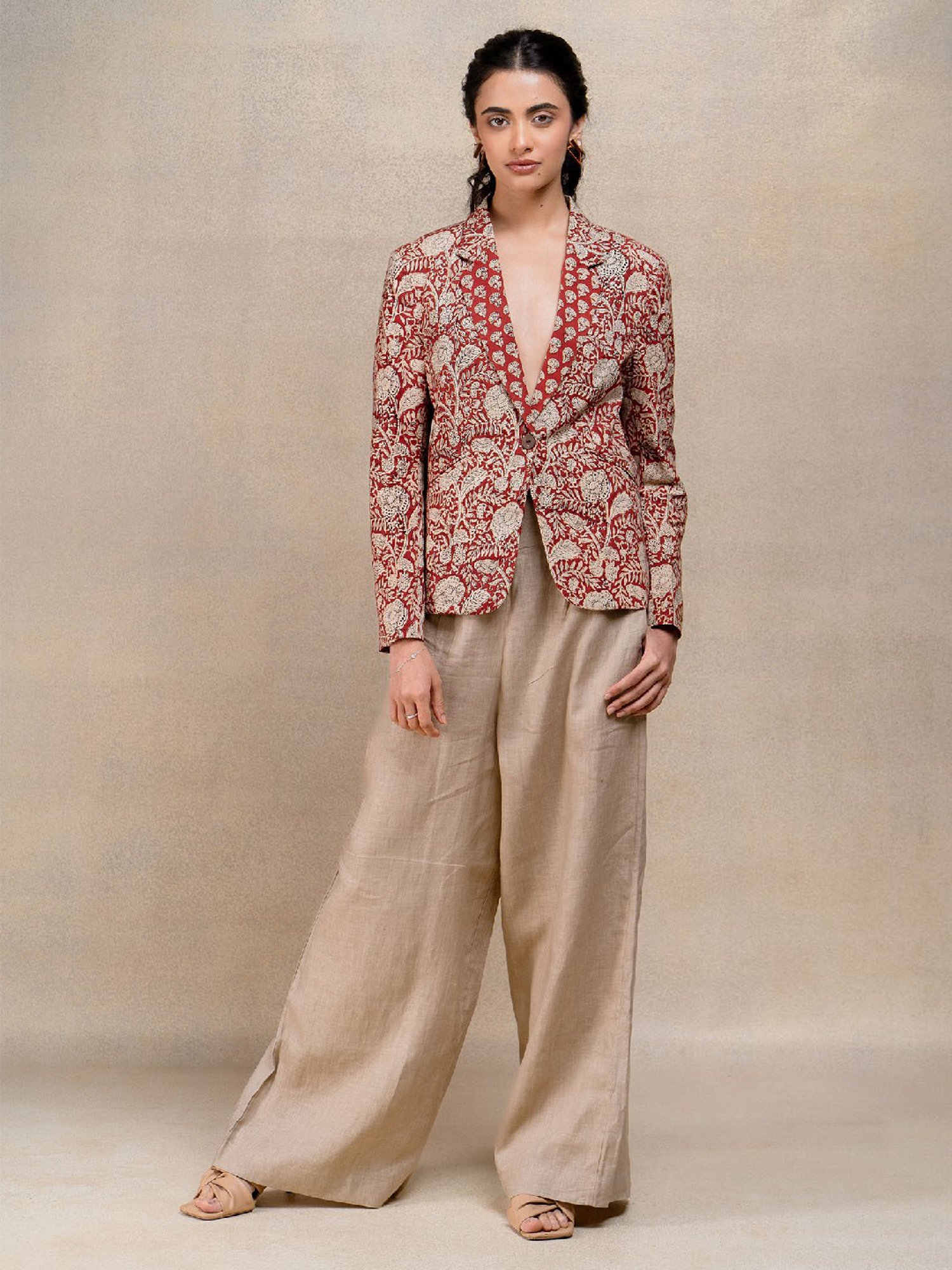 Okhai Red Floral Print Blazer