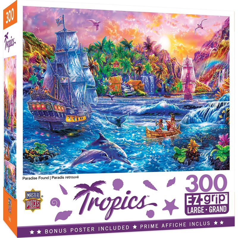 MasterPieces Tropics Puzzles Collection - Paradise Found 300 Piece EZ Grip Jigsaw Puzzle