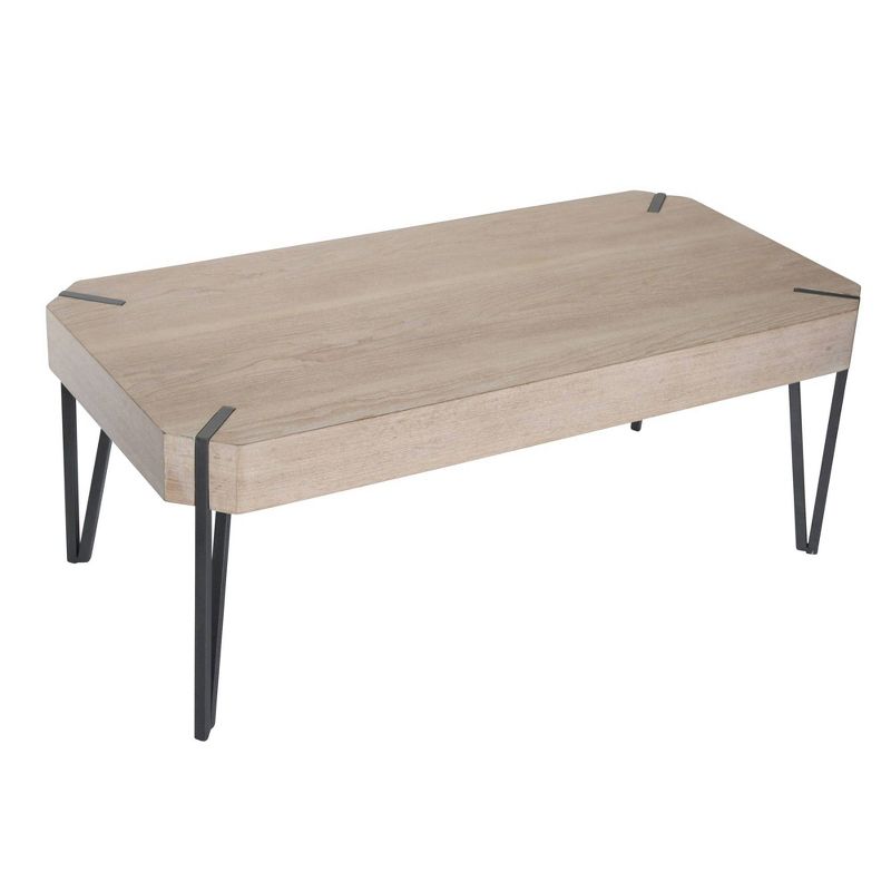 46" Rectangle Wooden Cocktail Table Beige - Sagebrook Home
