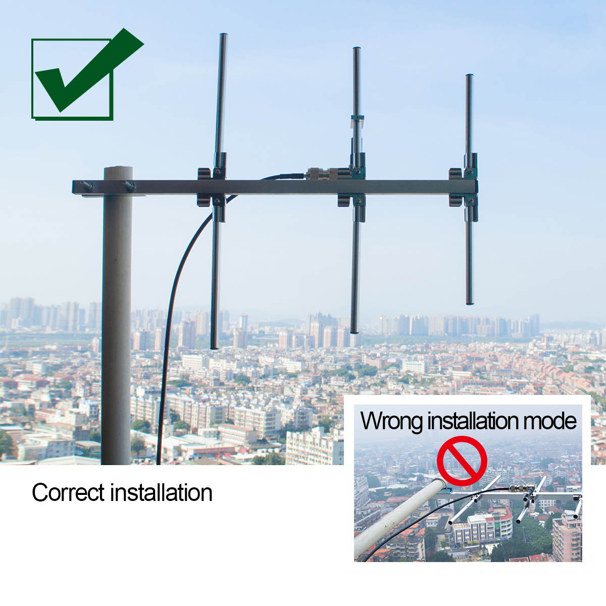 HYS 7dBi Yagi Antenna UHF 400-470Mhz Foldable Outdoor Antenna  for Baofeng Motorola Yaesu Kenwood Mobile  Radio Transceiver