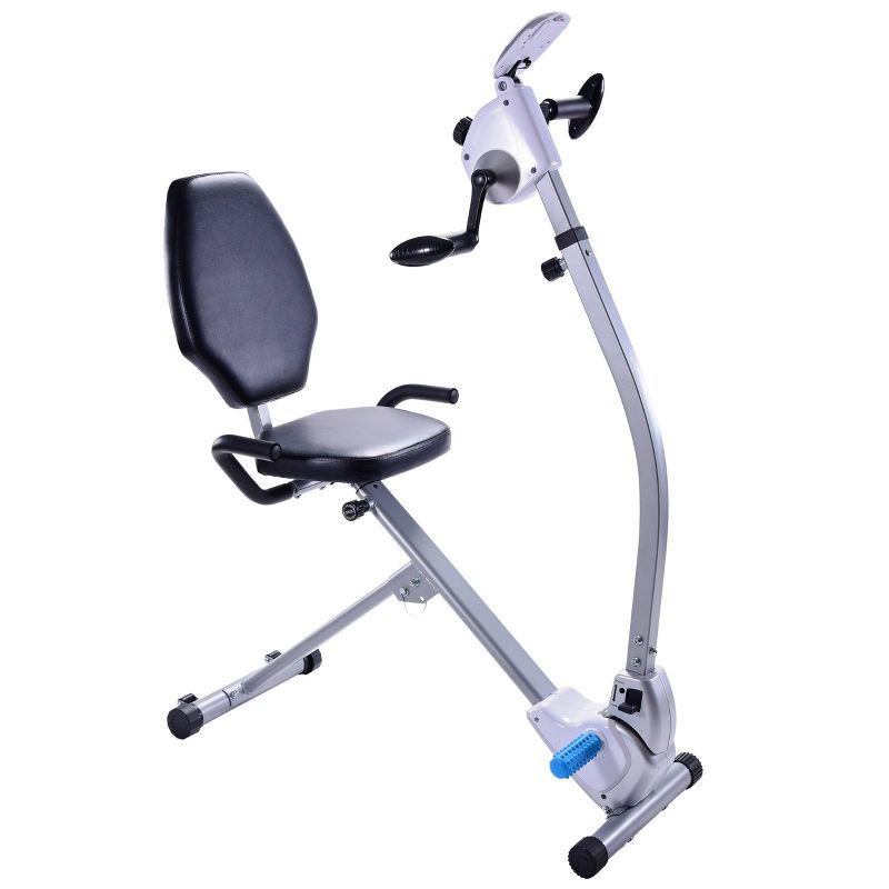 Body Flex Sports Body Rider BRF700 Stationary Full Body Cardio Exercise Upright Fan Bike with Dual Action Handlebars and Adjustable Seat