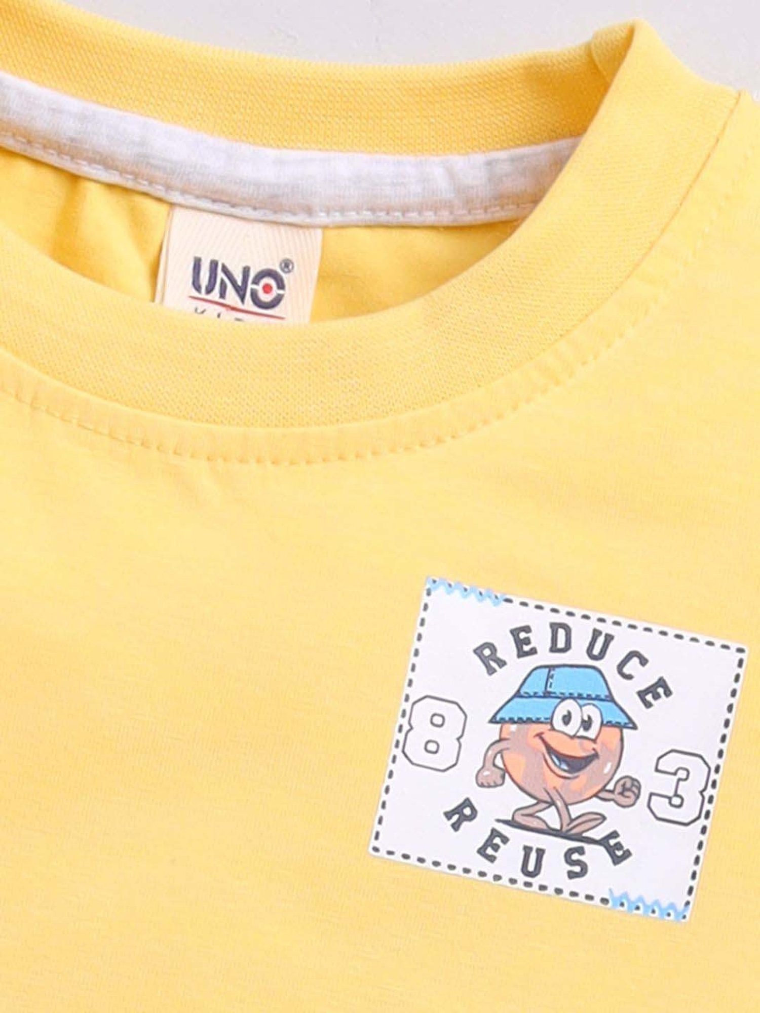 UNO KIDS Boys Yellow & Black Printed Top & Short sets