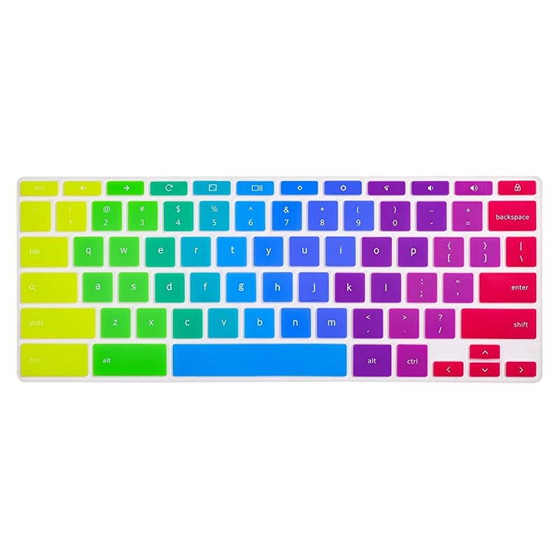 Chromebook 14" Keyboard Cover Skins Compatible with 2-in-1 14" Touchscreen Chromebook,chromebook 14a G5,Chromebook X360 Touchscreen ,Chromebook 14-DA 14B-CA Series(Rainbow)