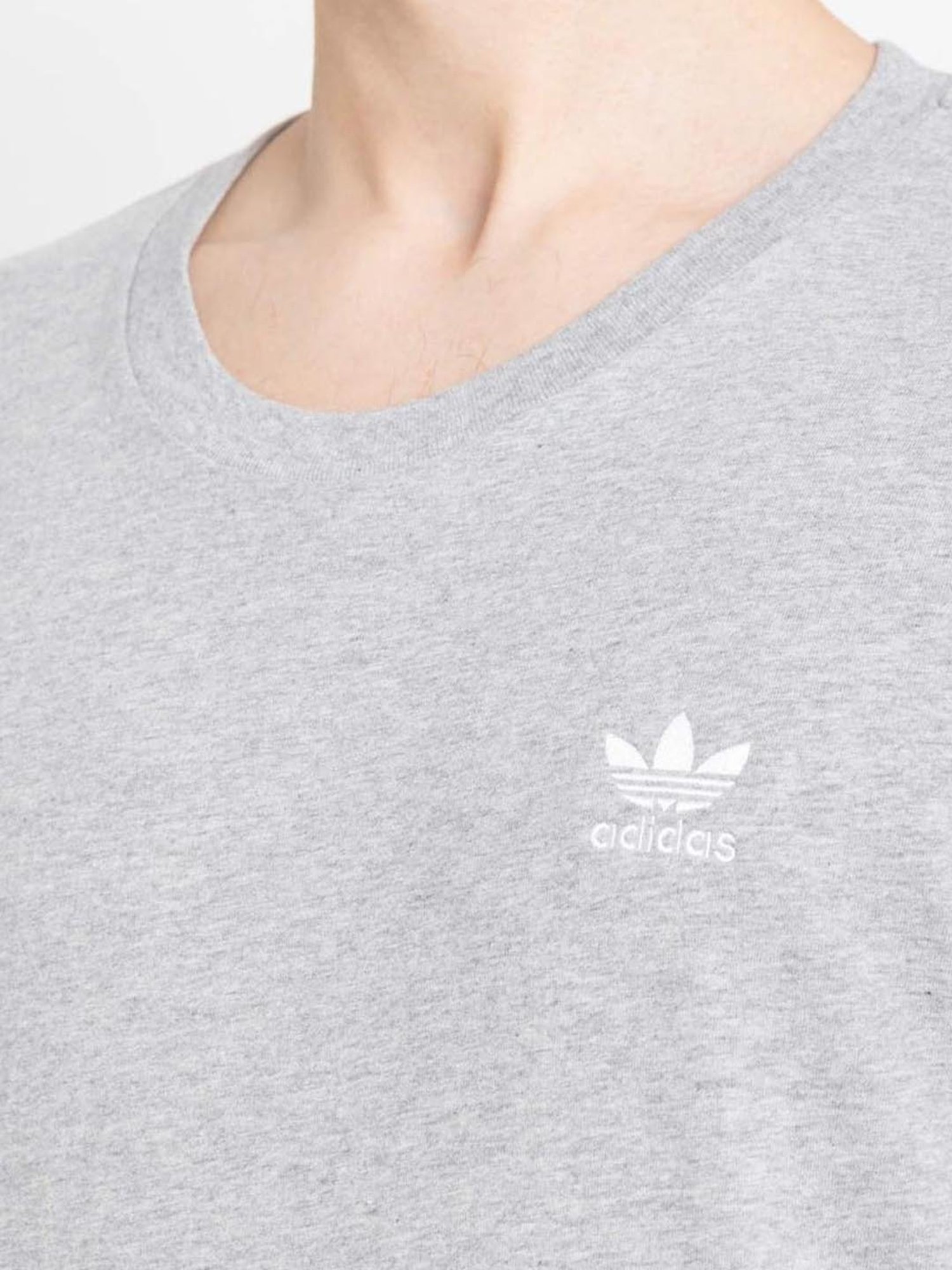 Adidas Originals Grey Cotton Regular Fit T-Shirt