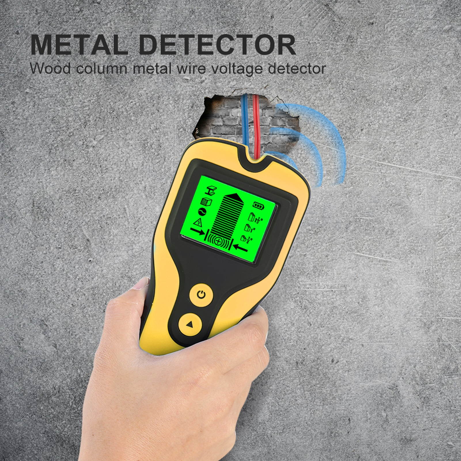 LCD Display Screen 3 In 1 Metal Detector Stud Sensors Scanner AC Voltage Live Wire Detector Multifunction Utility Tool