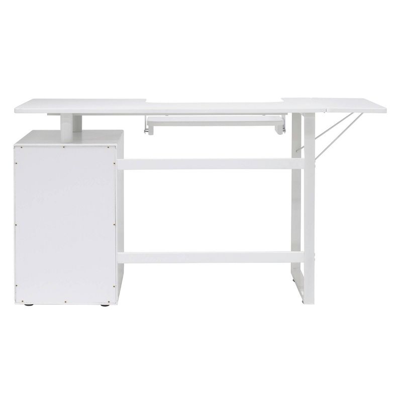 Pro-Line Sewing Table with Side Panel White - Sew Ready
