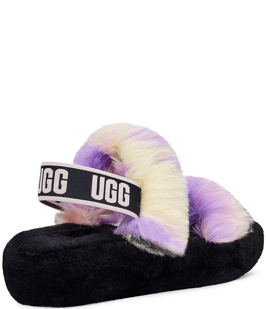 UGG&reg; Oh Yeah Tie-Dye Faux Shearling Slides