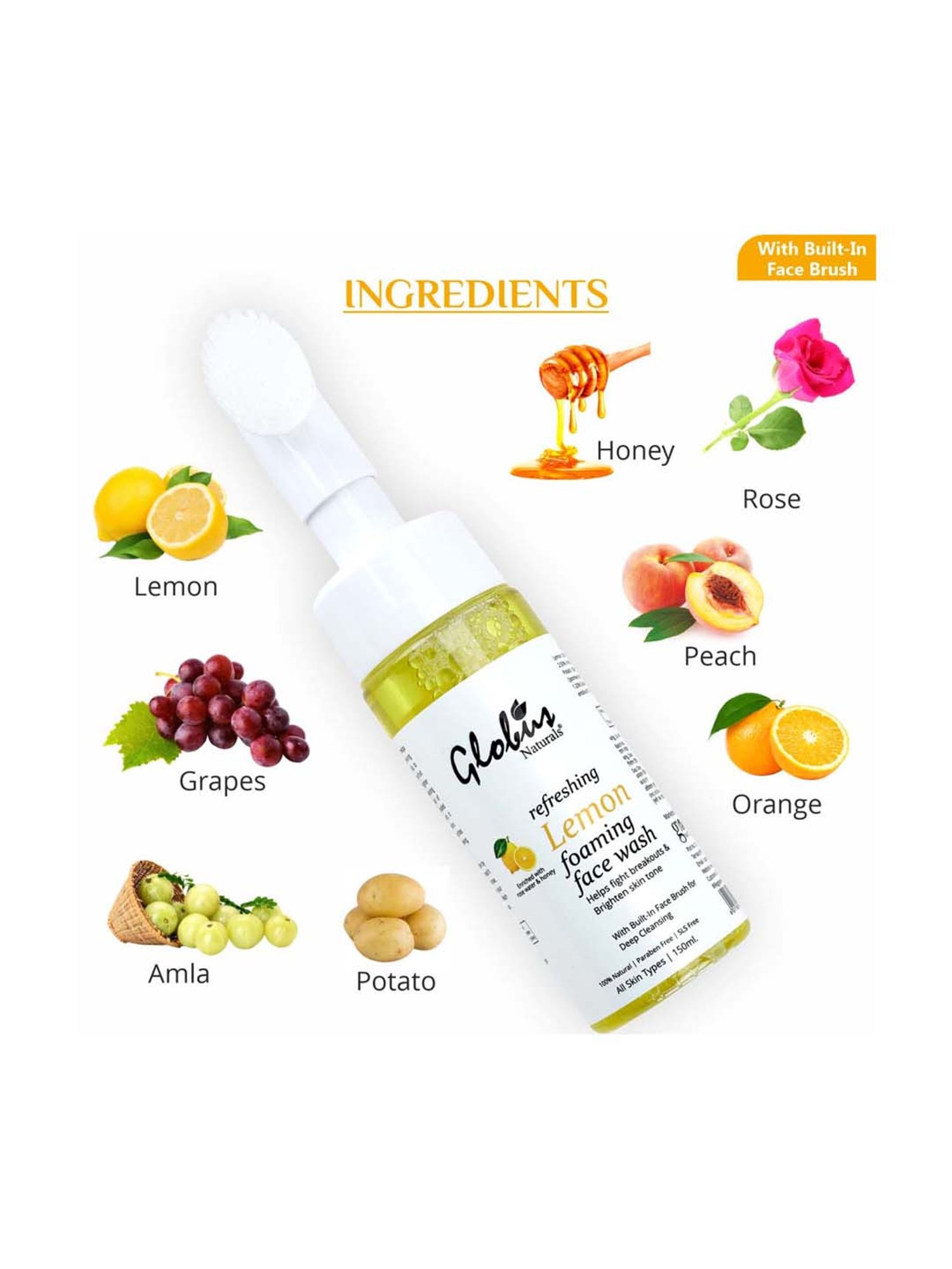 Globus Naturals Rice Ceramide Radiance Face Wash - Pack of 3