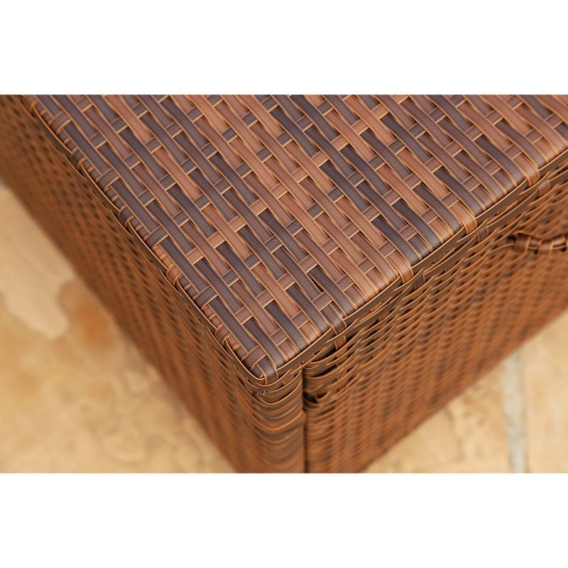 Manchester Outdoor Wicker Storage Ottoman Brown - Abbyson Living