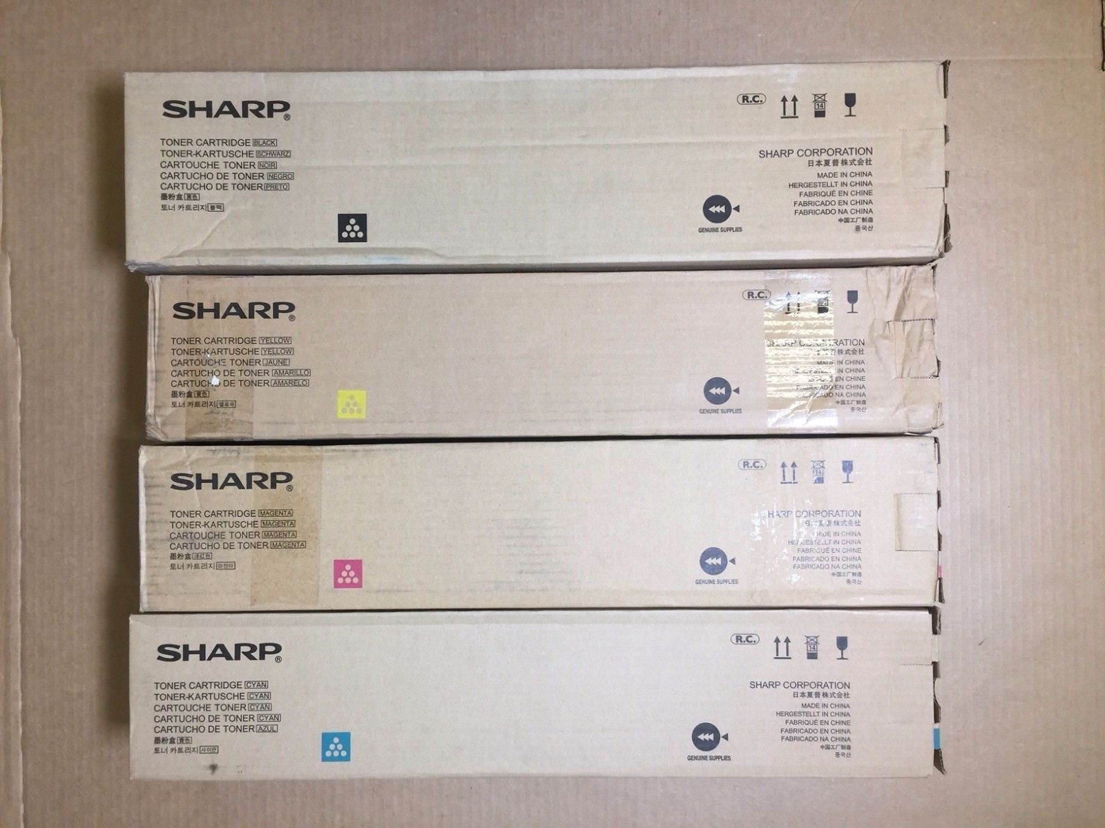 Genuine Sharp MX-62NT CMYK Toner Set for MX-6204N 6500N 6040N 7500N