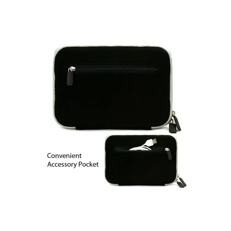 Black Limited Edition Stylish Sleeve Premium Cover Case for Accessories for Barnes and Noble Nook Color eBook Reader Tablet and Hand Strap and Earbuds