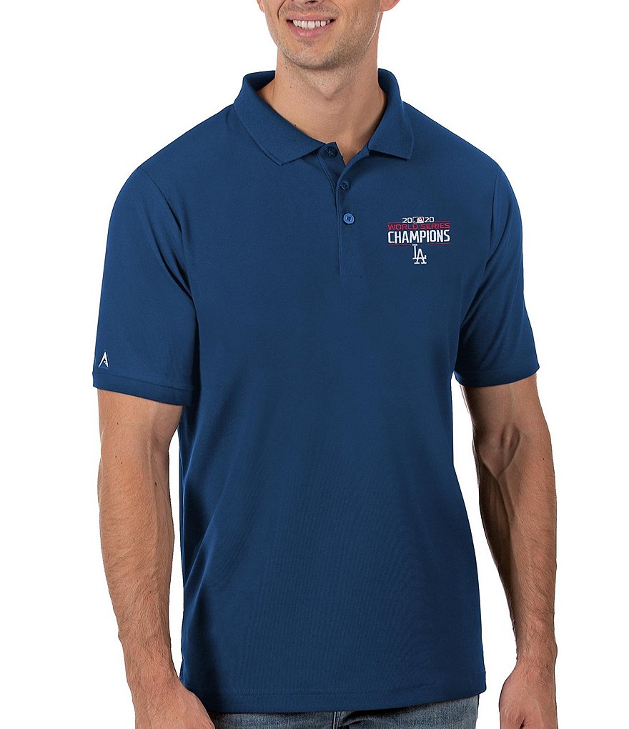 Antigua Los Angeles Dodgers 2020 MLB World Series Champions Legacy Pique Short-Sleeve Polo Shirt