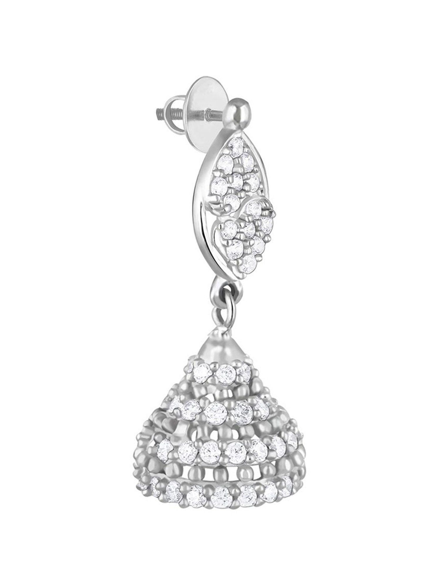 GIVA 92.5 Sterling Silver Pure Feelings Jhumki Earrings for Women