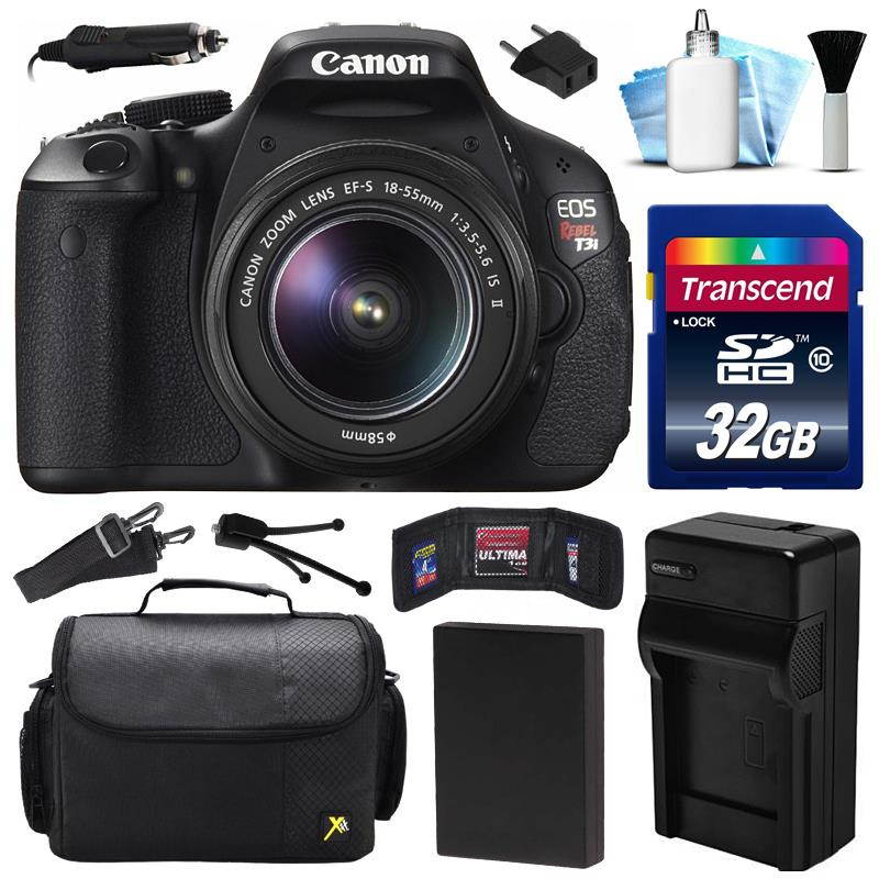 Canon EOS Rebel T3i 600D DSLR Digital Camera w/ 18-55mm Lens (32GB Value Bundle)