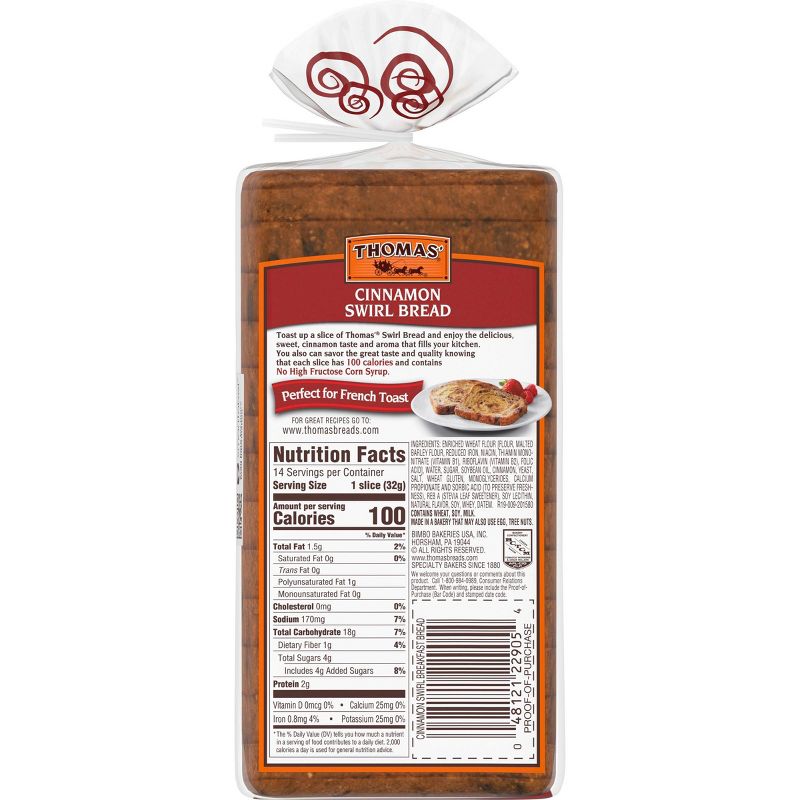 Thomas' Cinnamon Swirl Bread - 14oz