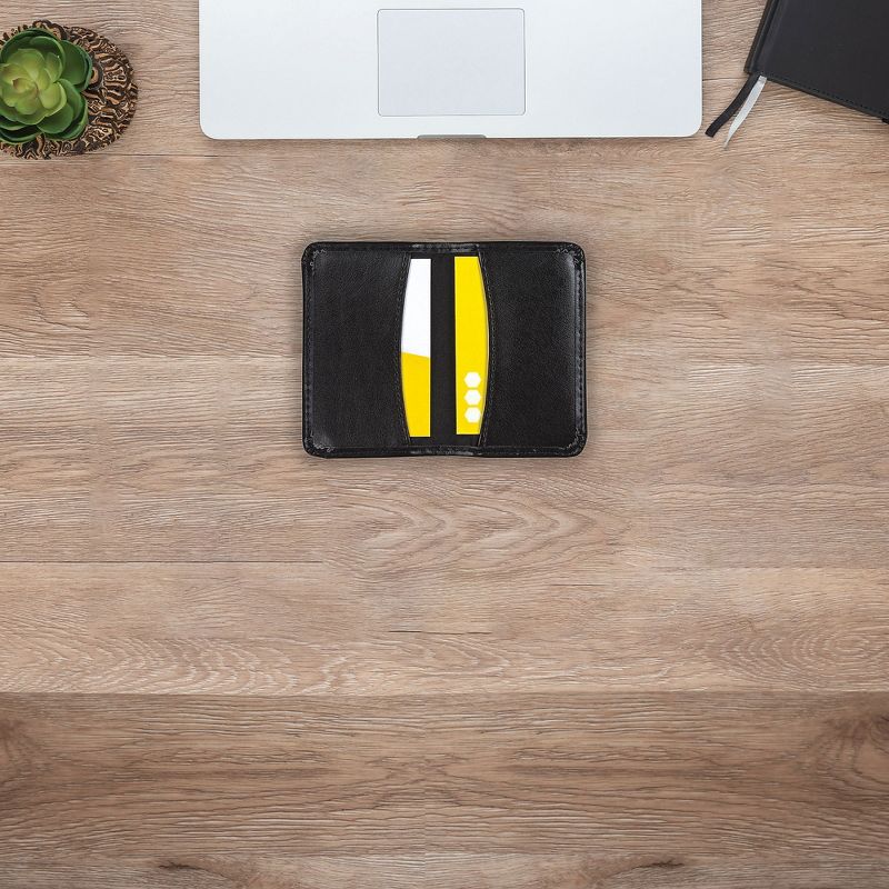 Samsill Regal Leather Business Card Wallet 25 Card Cap 2 x 3 1/2 Cards Black 81220