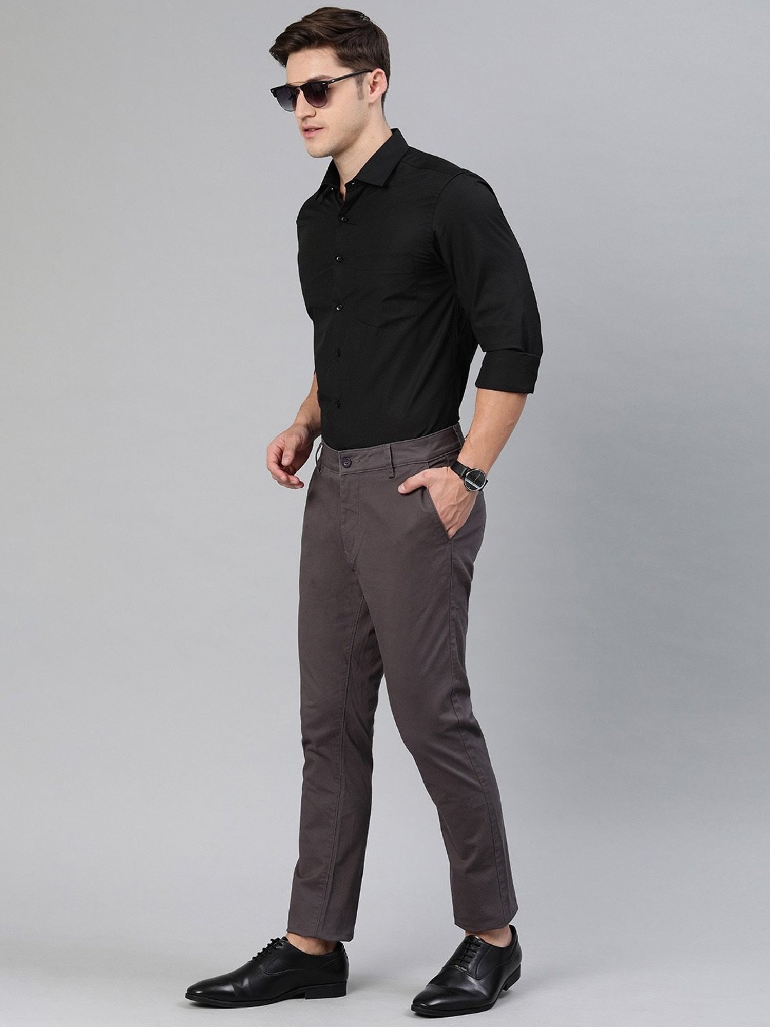 IVOC Black Slim Fit Shirt