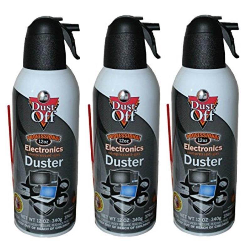 Dust-Off Falcon Professional Electronics Compressed Air Duster, 12 oz, 3 Pack