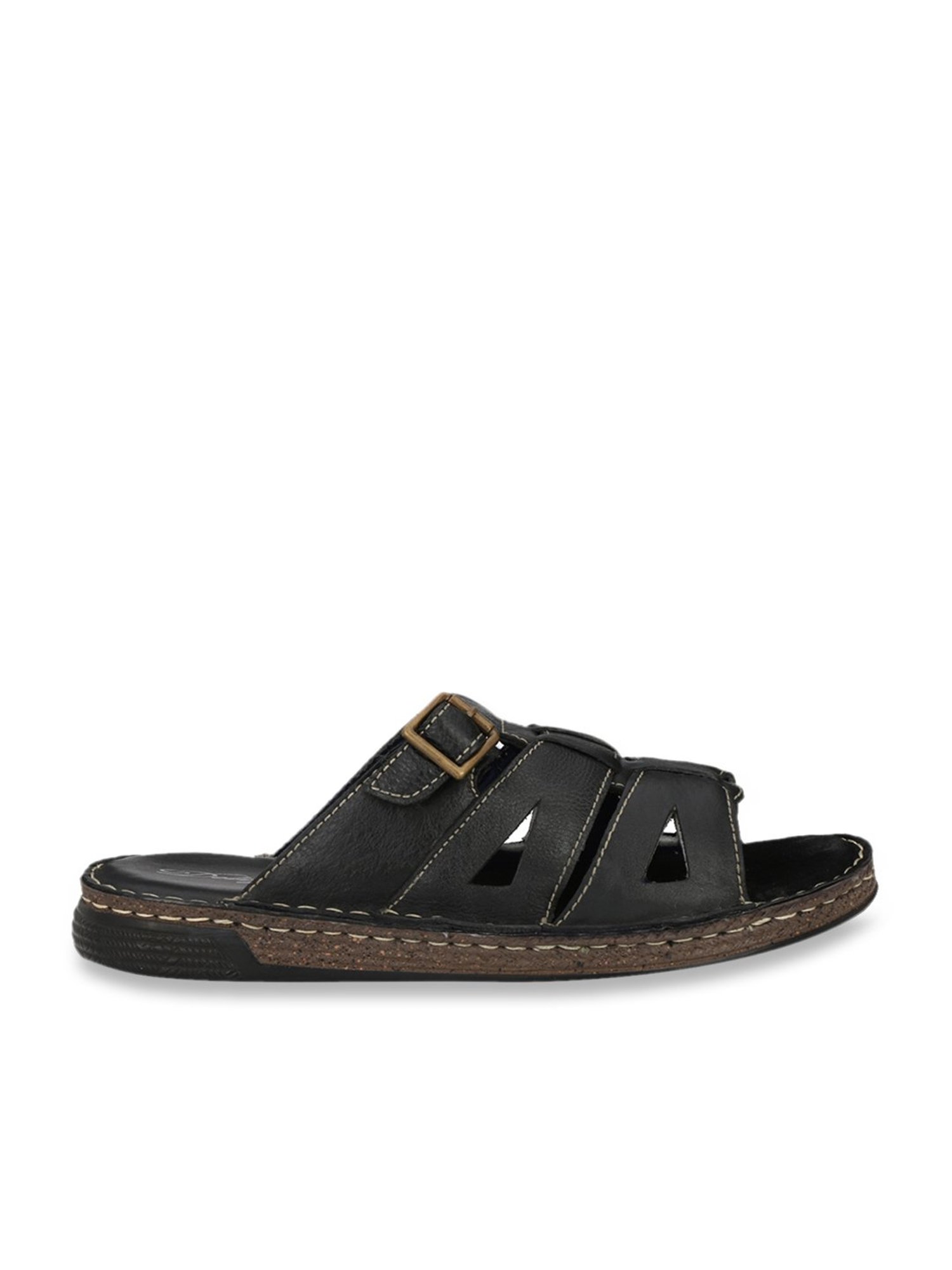Delize Men's Black Casual Sandals
