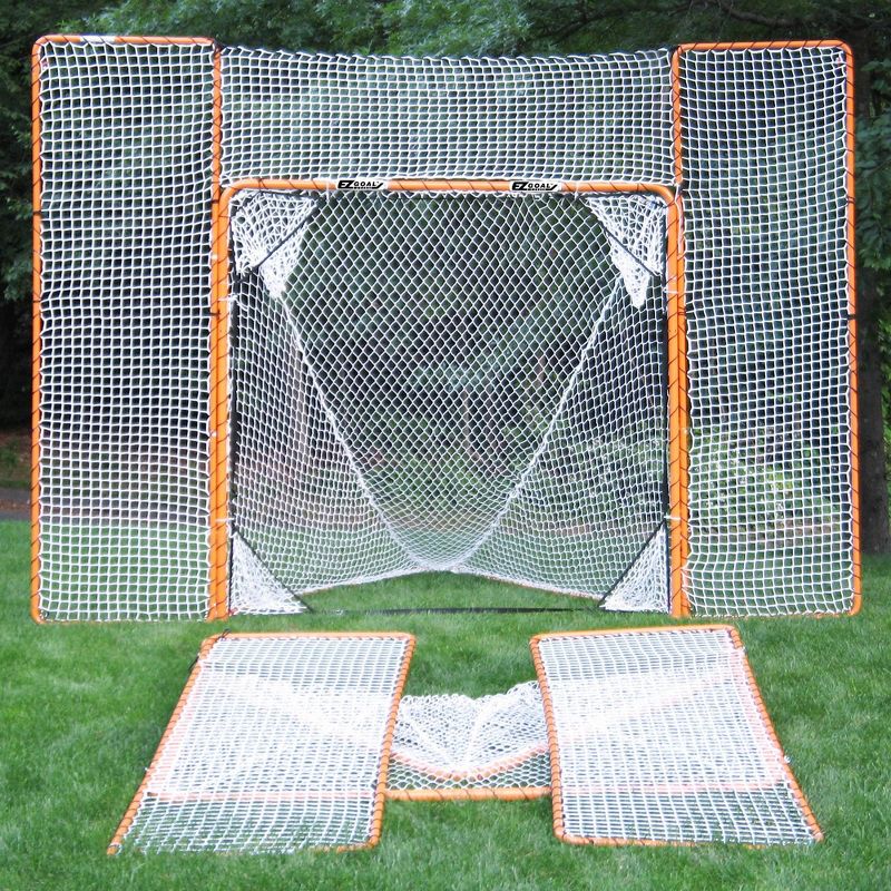 EZ Goals Portable Folding Lacrosse Practice Net Goal with Backstop and Targets