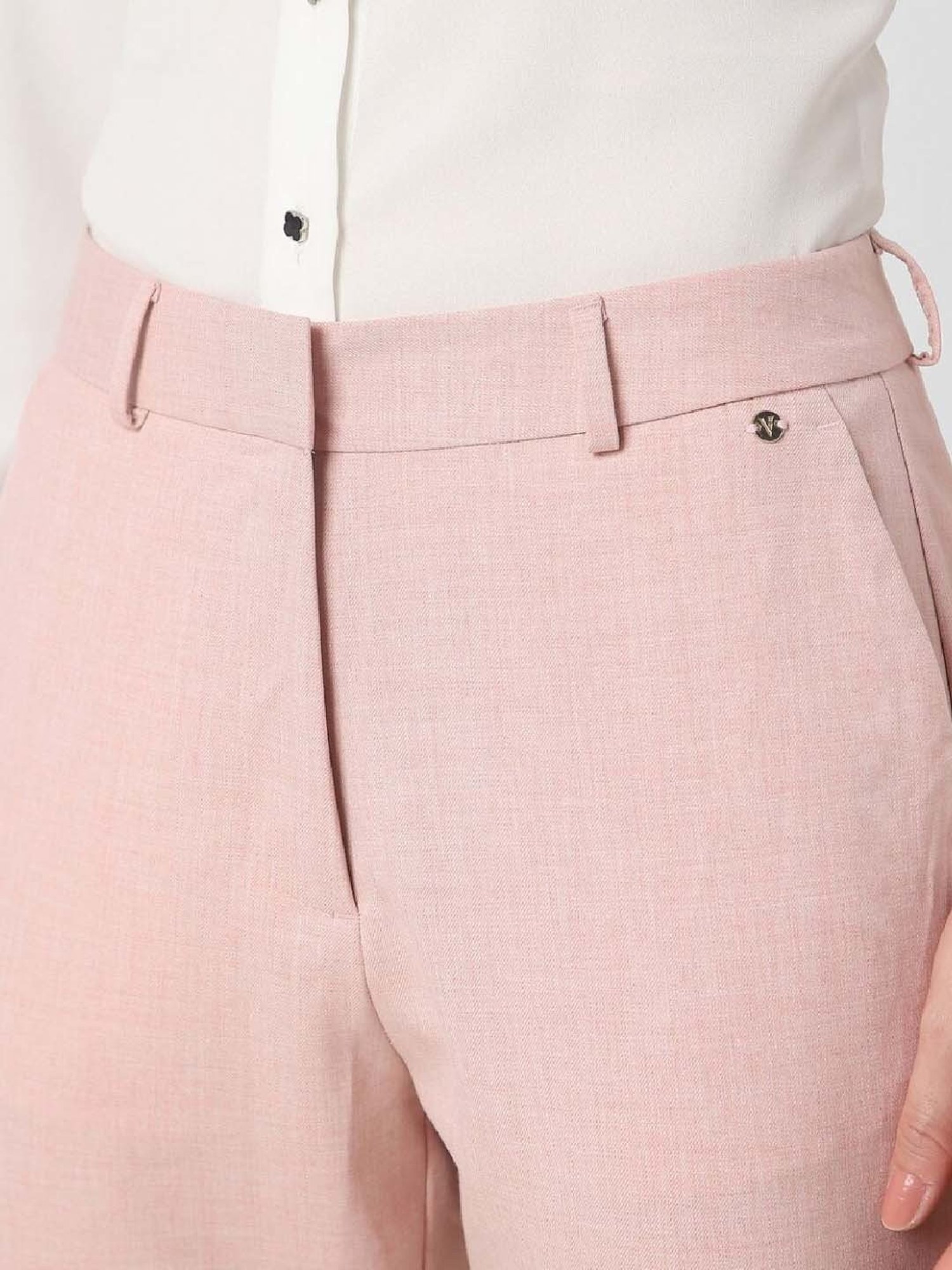 Fablestreet Brown & Black Cotton Checks Regular Fit Mid Rise Trousers