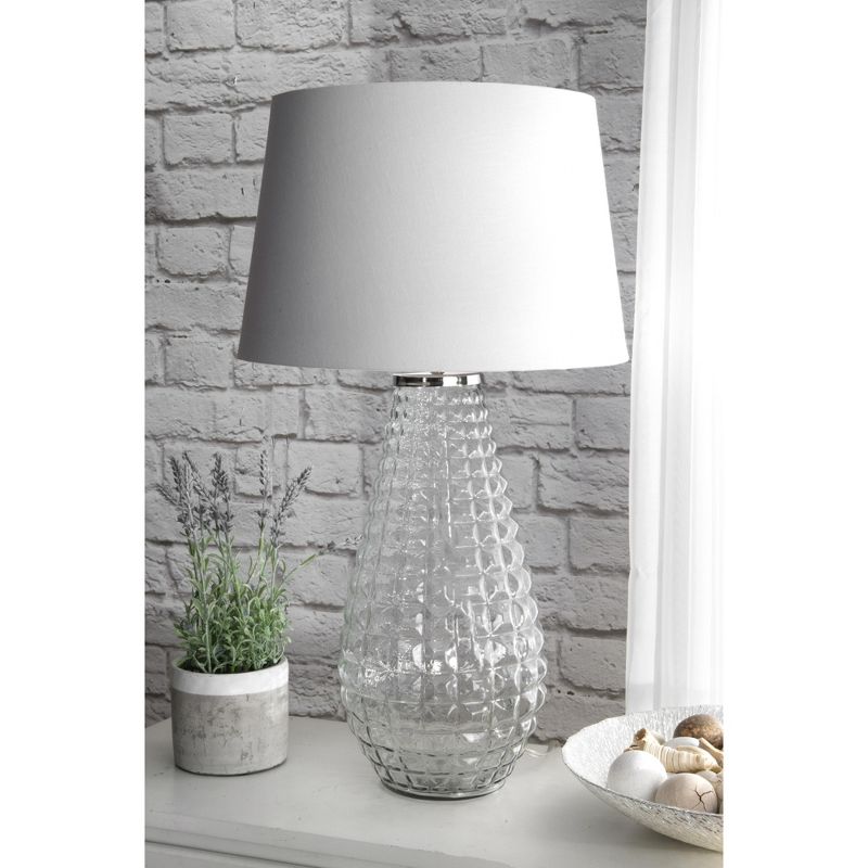 nuLOOM Elyria Glass 28" Table Lamp Lighting - Clear 28" H x 16" W x 16" D