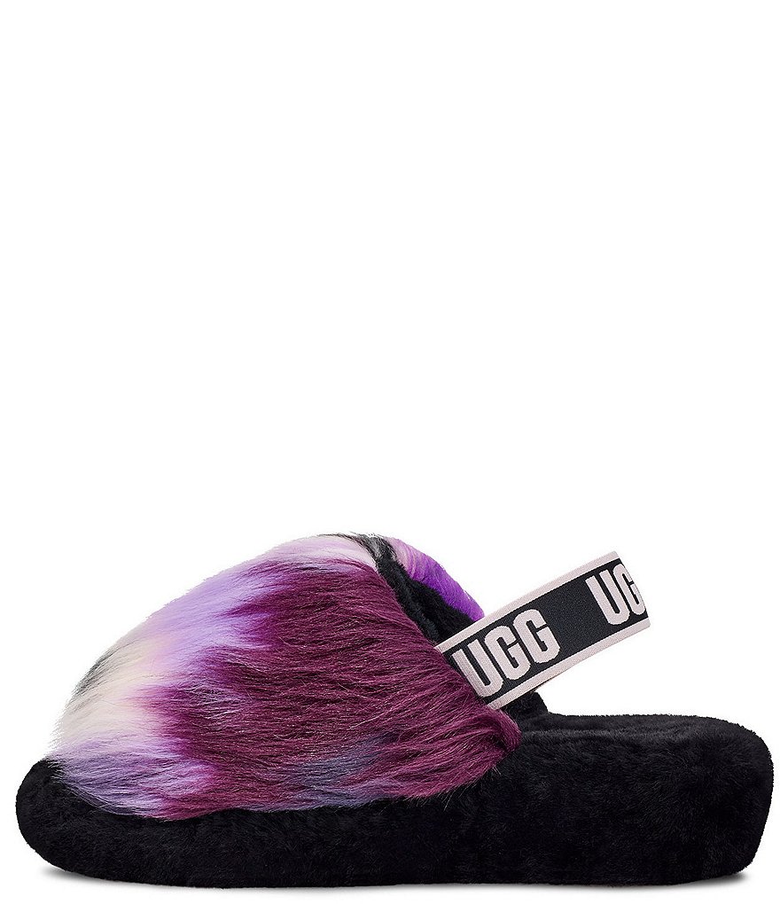 UGG&reg; Fluff Yeah Tie-Dye Faux Shearling Slides