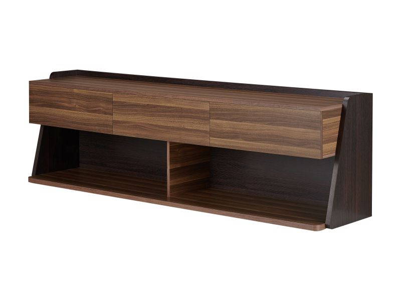 Furniture of America Light Walnut Taren Multi-Storage TV Cabinet