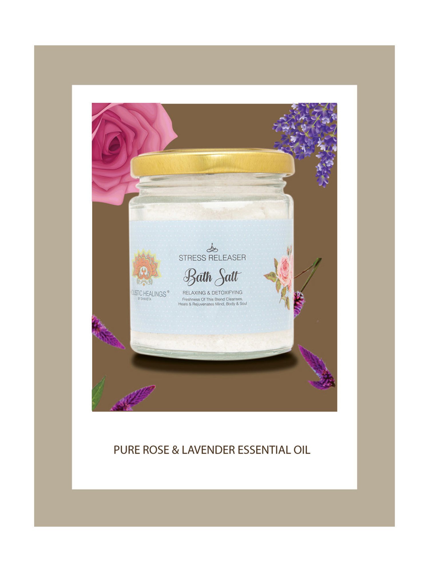 Holistic Healings By Shaveta Bath Salt Stress Reliever - 200 gm