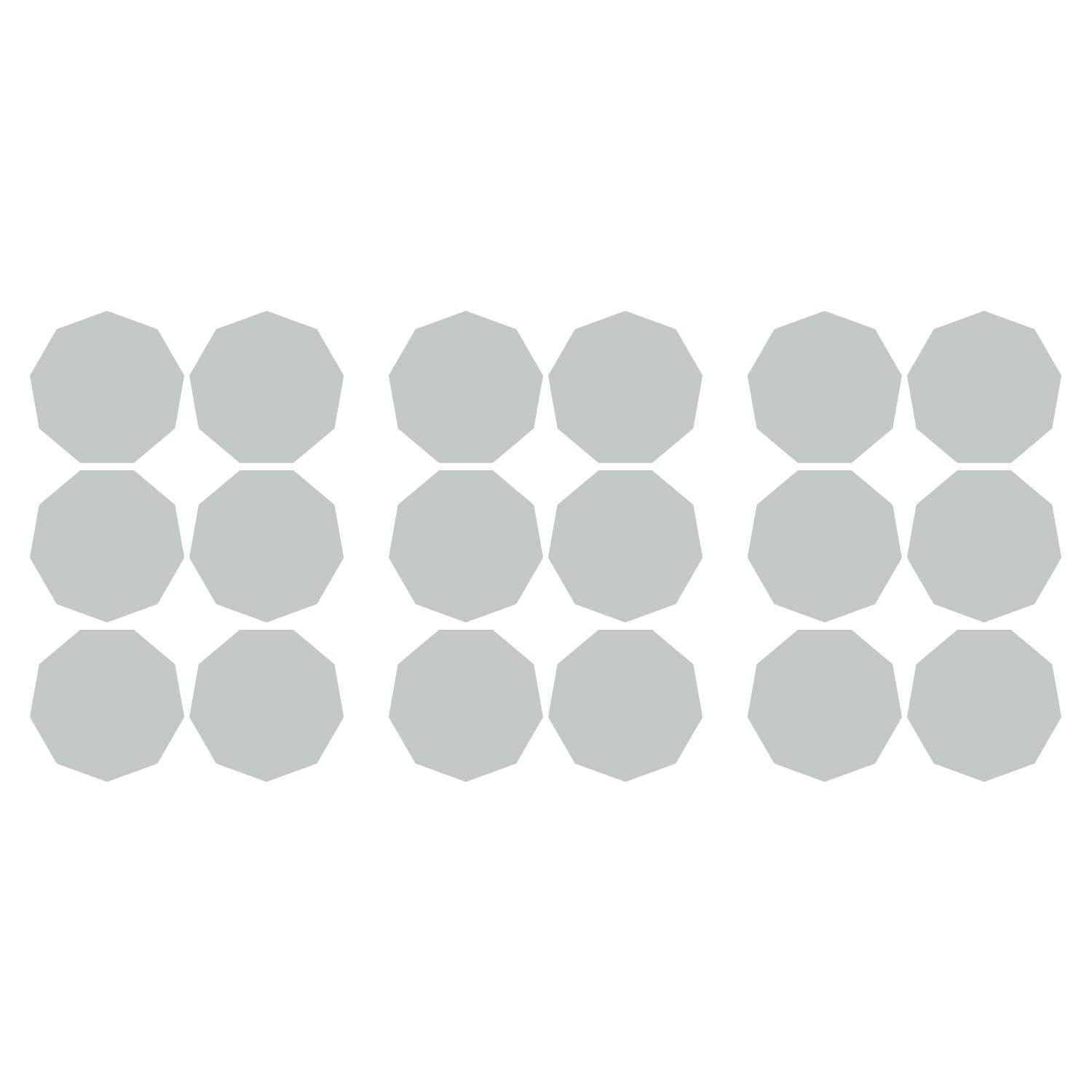 LiteMark 2 Inch Blue Nonagon Decals - Pack of 80