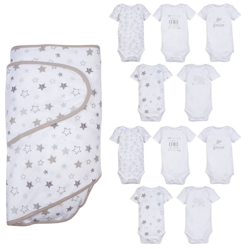 Miracle Blanket Bodysuit Set - Gray 10pc