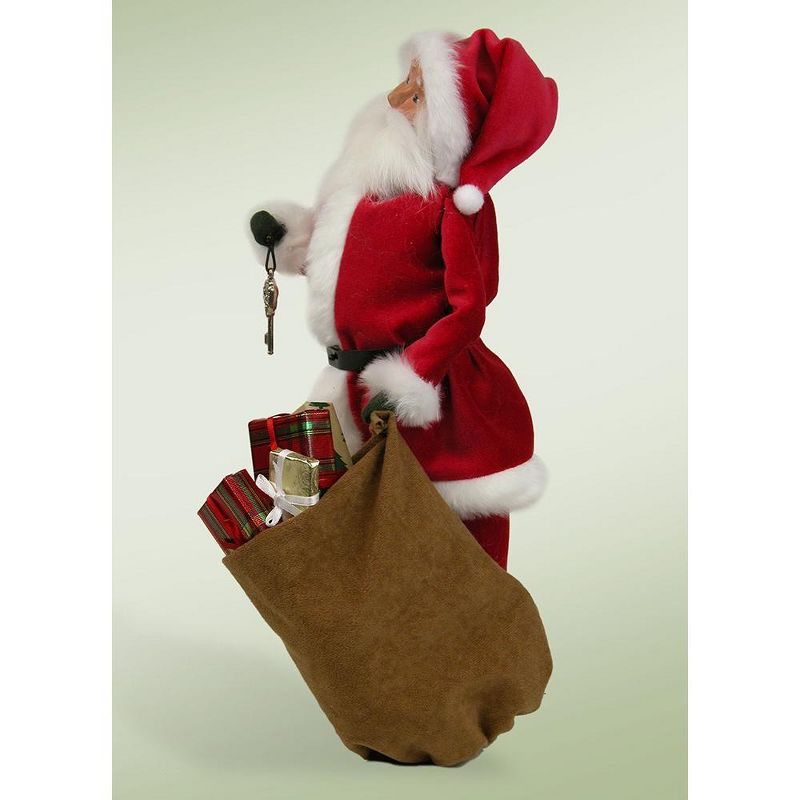 Byers Choice 13.5" Modern Jolly Santa with Key Christmas Figure