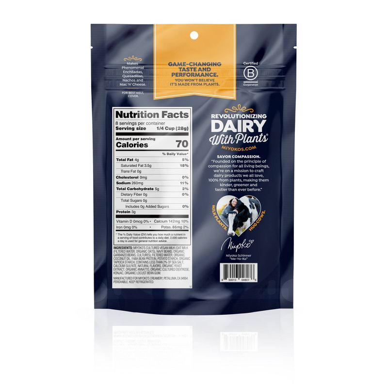 Miyoko's Cultured Vegan Cheddar Shreds - 8oz